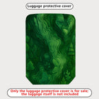 1-Piece Green Forest Nature Wilderness Topographic Landscape  Suitcase Luggage Cover, Stretch Protective Sleeve