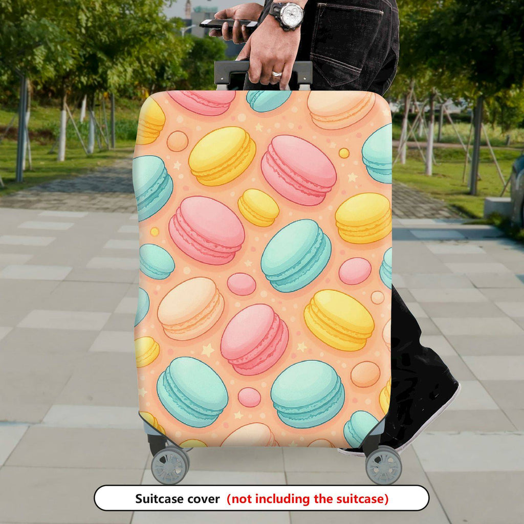1-Piece Macaron Pastel Cute Colorful Fun Pattern  Suitcase Luggage Cover, Stretch Protective Sleeve