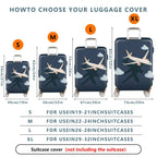 1-Piece Airplane Travel Clouds Sky Blue  Suitcase Luggage Cover, Stretch Protective Sleeve