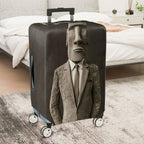1-Piece Abstract Sculpture Suit Moai Art Stone  Suitcase Luggage Cover, Stretch Protective Sleeve