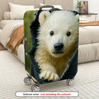 1-Piece Cute Polar Bear Animal Wildlife Nature Adorable  Suitcase Luggage Cover, Stretch Protective Sleeve