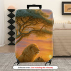 1-Piece Sunset Lion Tree Landscape Wildlife  Suitcase Luggage Cover, Stretch Protective Sleeve