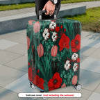 1-Piece Floral Plant Leaves Nature  Suitcase Luggage Cover, Stretch Protective Sleeve