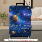 1-Piece Cosmic Galaxy Star Planet Universe Adventure  Suitcase Luggage Cover, Stretch Protective Sleeve