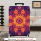 1-Piece Geometric Colorful Kaleidoscope Abstract Vibrant  Suitcase Luggage Cover, Stretch Protective Sleeve