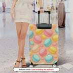 1-Piece Macaron Pastel Cute Colorful Fun Pattern  Suitcase Luggage Cover, Stretch Protective Sleeve