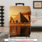 1-Piece Sunset Pyramid Desert Oasis Landscape Egypt Ancient  Suitcase Luggage Cover, Stretch Protective Sleeve