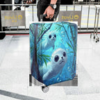 1-Piece Cute  Ocean Animal Water Bubbles Seal  Suitcase Luggage Cover, Stretch Protective Sleeve