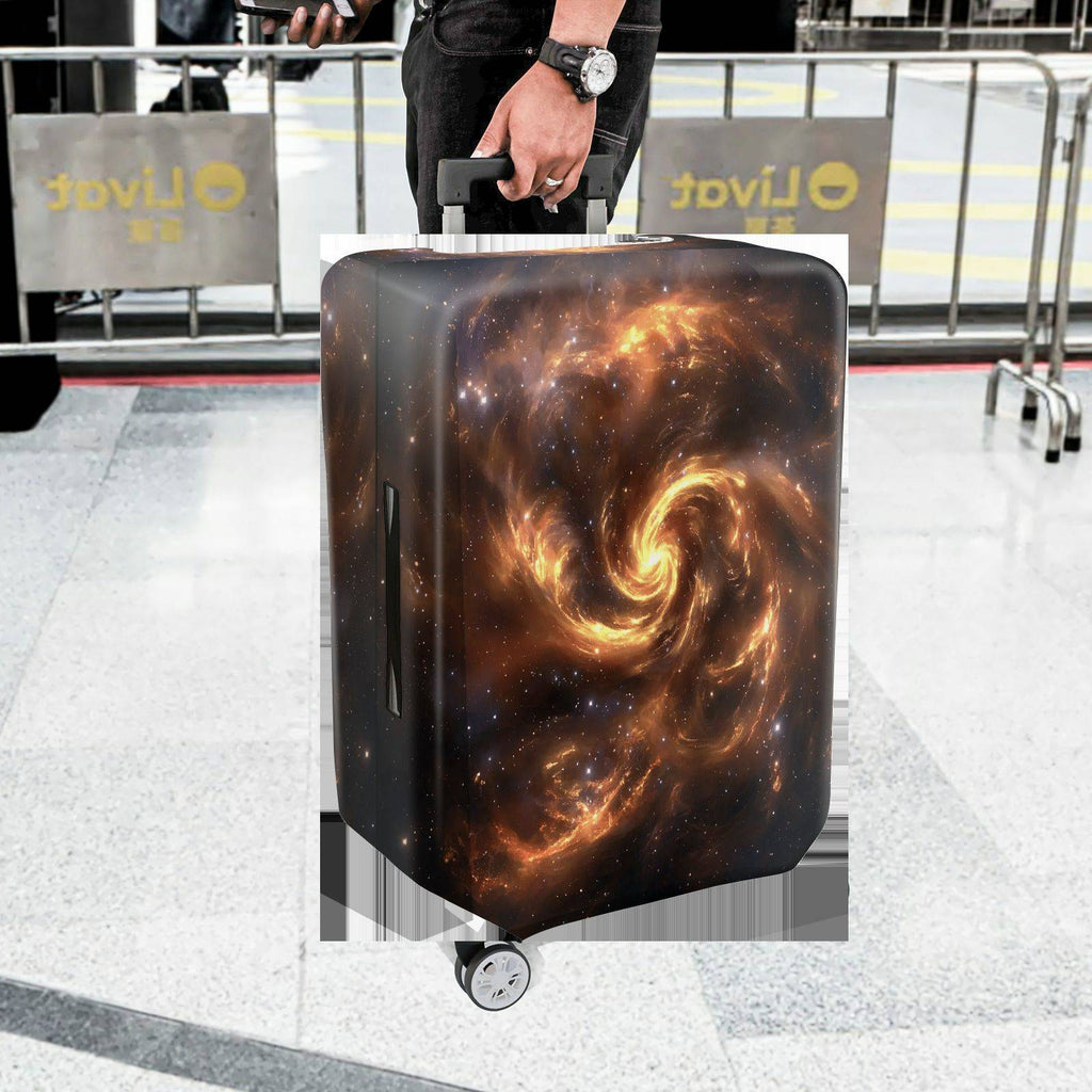 1-Piece Galaxy Nebula Space Swirl Cosmic  Suitcase Luggage Cover, Stretch Protective Sleeve
