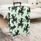 1-Piece Frog Pattern Green Animal Cute Stylish Vibrant  Suitcase Luggage Cover, Stretch Protective Sleeve