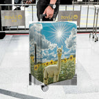 1-Piece Alpaca Sunflower Sky Cloud Nature  Suitcase Luggage Cover, Stretch Protective Sleeve