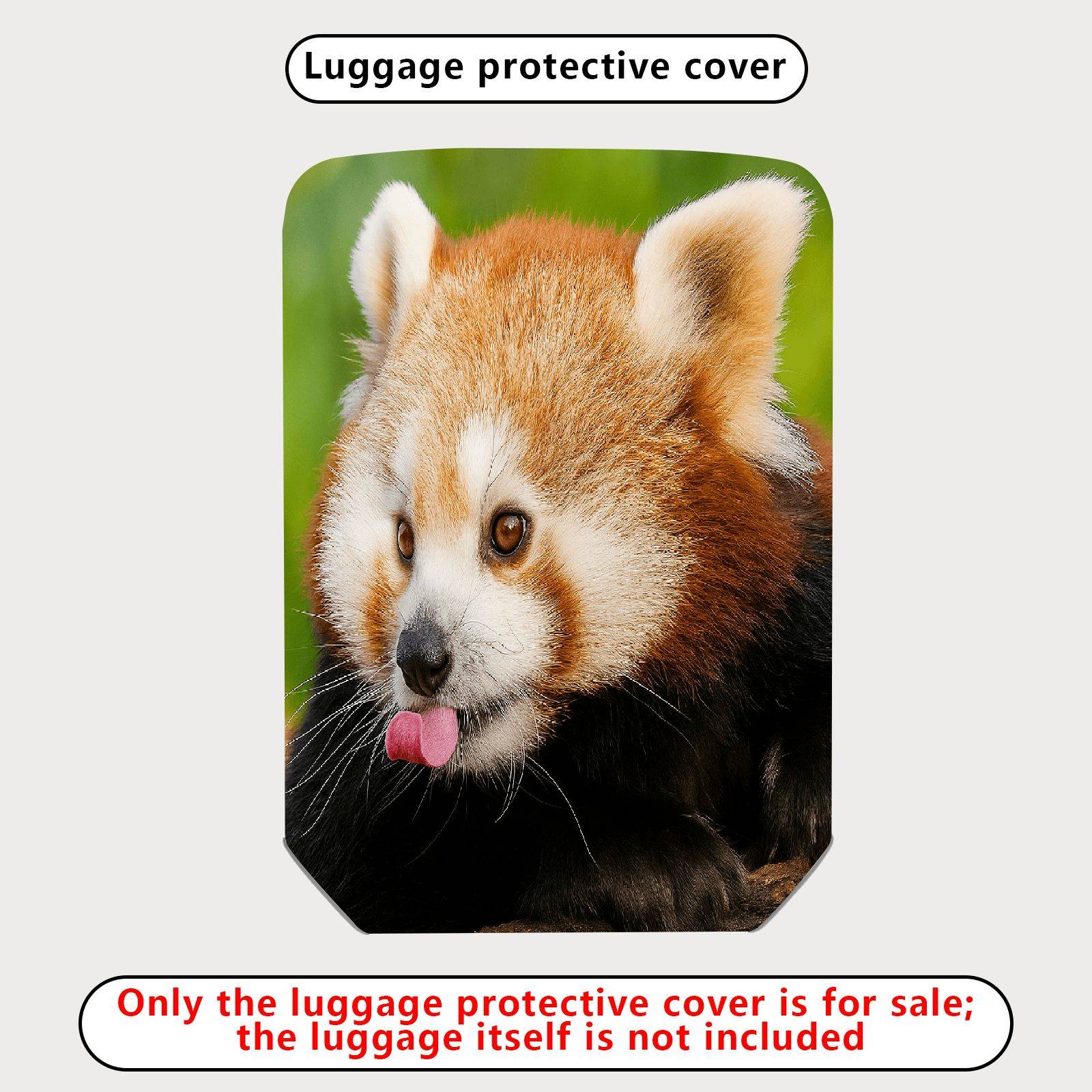 1-Piece Red Panda Cute Animal Wildlife Nature Fun  Suitcase Luggage Cover, Stretch Protective Sleeve