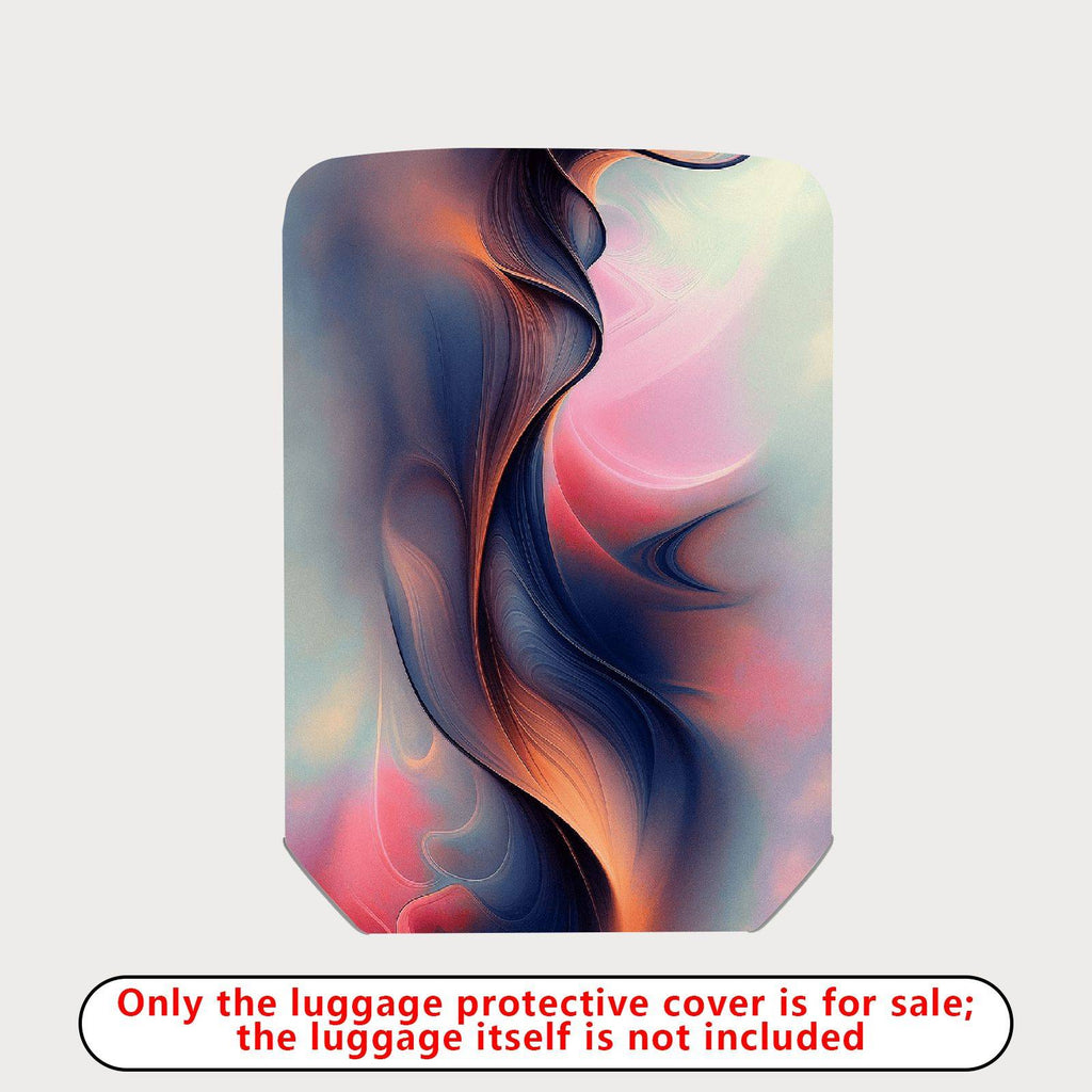 1-Piece Abstract Swirl Colorful Artistic Modern Stylish  Suitcase Luggage Cover, Stretch Protective Sleeve