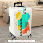 1-Piece Abstract Colorful Geometric Artistic Modern Travel  Suitcase Luggage Cover, Stretch Protective Sleeve