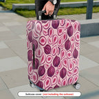 1-Piece Pink Fig Pattern Travel Holiday Fruit Modern Stylish  Suitcase Luggage Cover, Stretch Protective Sleeve