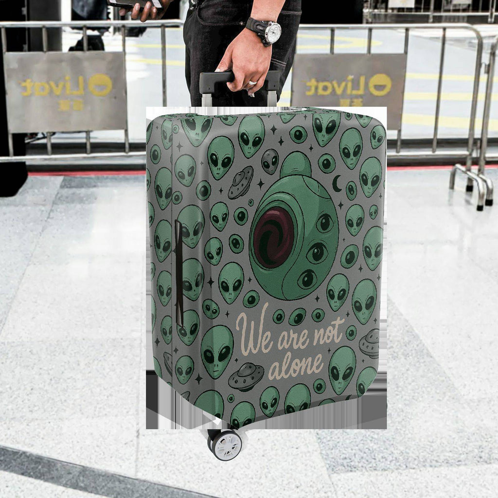 1-Piece Alien  Space Outer World Cosmic  Suitcase Luggage Cover, Stretch Protective Sleeve