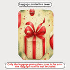 1-Piece Red Ribbon Gift Festive Decorative Holiday  Suitcase Luggage Cover, Stretch Protective Sleeve