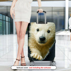 1-Piece Cute Polar Bear Animal Wildlife Nature Adorable  Suitcase Luggage Cover, Stretch Protective Sleeve