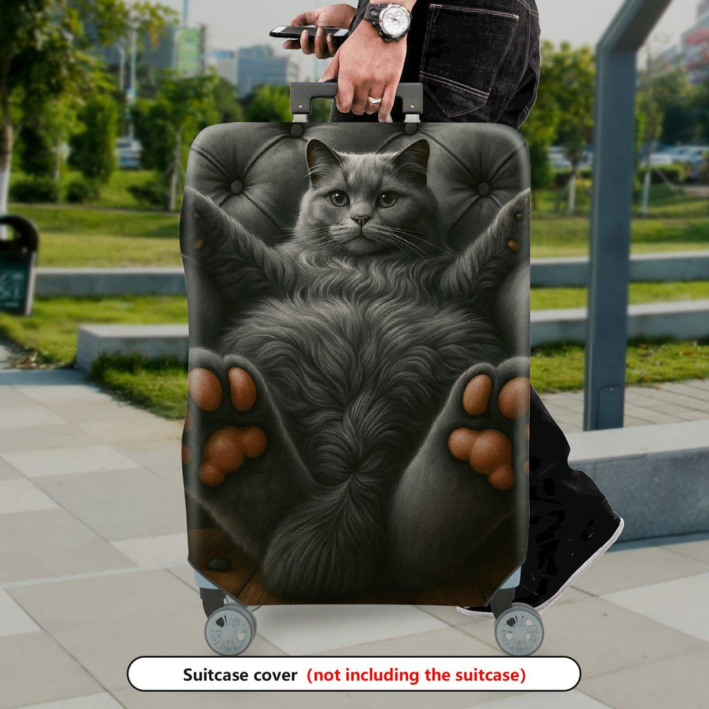 1-Piece Animal Paw Cushion Sofa Fluffy Playful Relax  Suitcase Luggage Cover, Stretch Protective Sleeve
