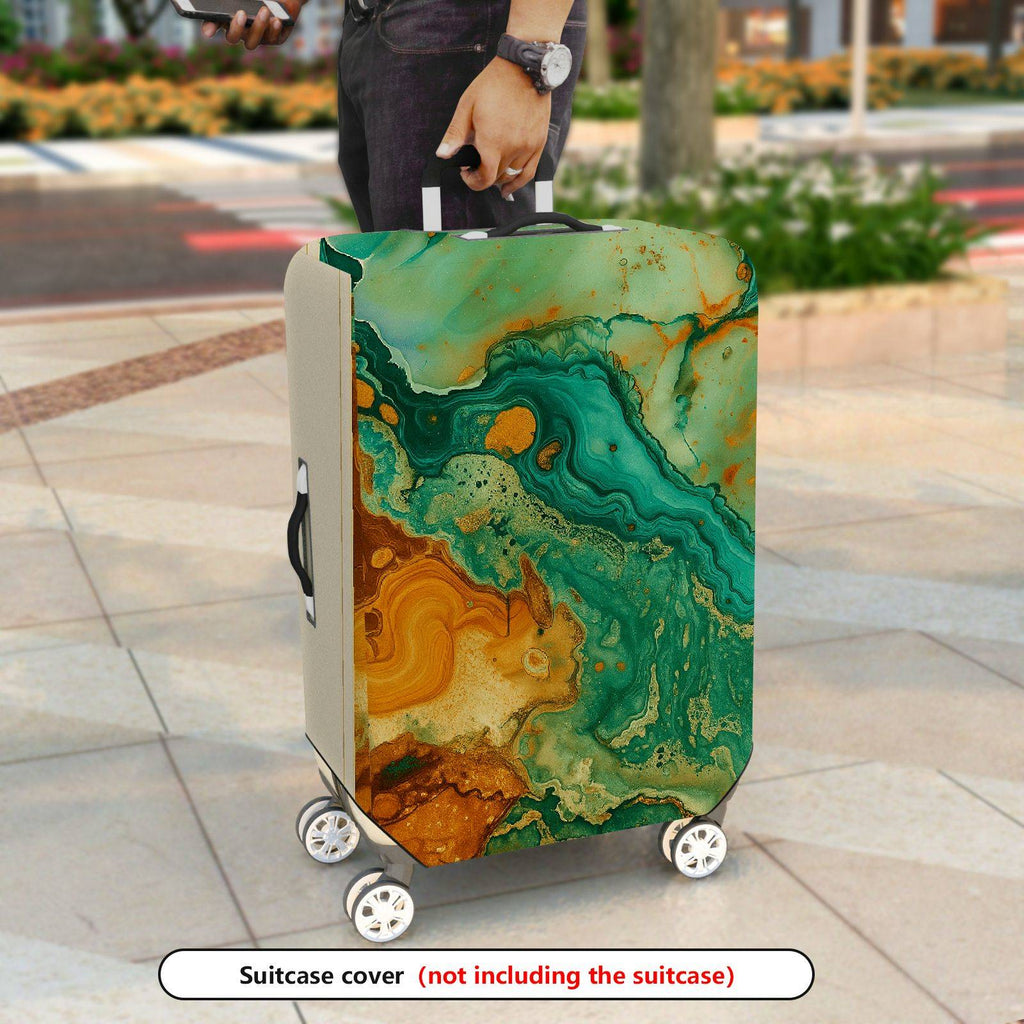1-Piece Abstract Texture Art Marble Pattern  Suitcase Luggage Cover, Stretch Protective Sleeve
