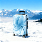 Housse de valise extensible à motif floral abstrait rose bleue (1 pièce), élégante et tendance.