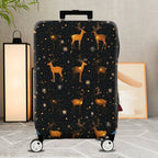 1-Piece Deer Starry Night Festive Cosmic Holiday  Suitcase Luggage Cover, Stretch Protective Sleeve