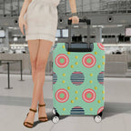 1-Piece Pastel Geometric Stripes Circles Dots Colorful  Suitcase Luggage Cover, Stretch Protective Sleeve