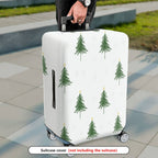 1-Piece Christmas Tree Holiday Seasonal Snow Star Winter  Suitcase Luggage Cover, Stretch Protective Sleeve