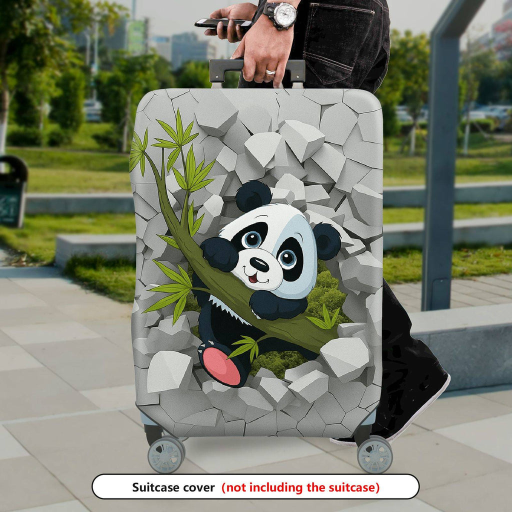 1-Piece Cute Panda  Stone Fun Animal  Suitcase Luggage Cover, Stretch Protective Sleeve