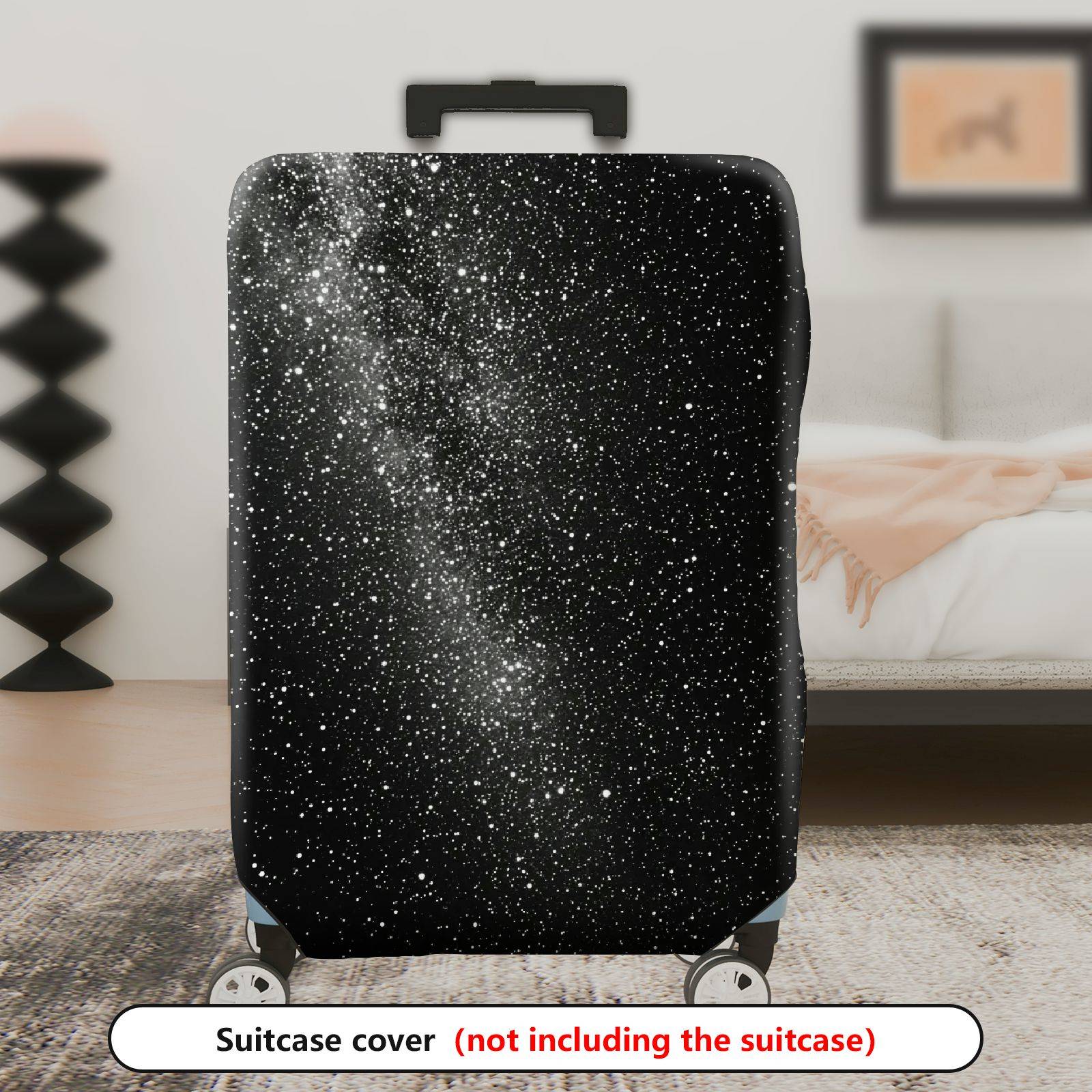 1-Piece Starry Night Galaxy Cosmic Space Astral Celestial  Suitcase Luggage Cover, Stretch Protective Sleeve