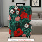 1-Piece Floral Plant Leaves Nature  Suitcase Luggage Cover, Stretch Protective Sleeve