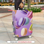 1-Piece Colorful Sweet Macaron Pastel Fun Cute  Suitcase Luggage Cover, Stretch Protective Sleeve
