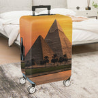 1-Piece Egypt Pyramid Sunset Desert Landscape Travel  Suitcase Luggage Cover, Stretch Protective Sleeve