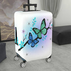 1-Piece Butterfly Floral Gradient Nature Artistic  Suitcase Luggage Cover, Stretch Protective Sleeve