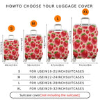 1-Piece Strawberry Red Fruit Fresh Pattern Cute Travel  Suitcase Luggage Cover, Stretch Protective Sleeve