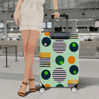 1-Piece Abstract Geometric Colorful Vibrant Playful Pattern  Suitcase Luggage Cover, Stretch Protective Sleeve