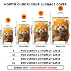 1-Piece Cute Adorable Red Panda Animal Nature Wildlife  Suitcase Luggage Cover, Stretch Protective Sleeve