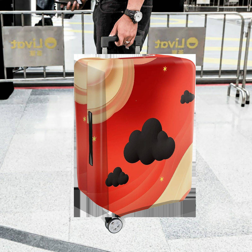 1-Piece Abstract Cosmic Starry Cloud Vibrant  Suitcase Luggage Cover, Stretch Protective Sleeve