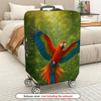 1-Piece Colorful Parrot Jungle Nature Artistic Tropical  Suitcase Luggage Cover, Stretch Protective Sleeve
