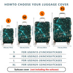 1-Piece Starry Galaxy Astral Cosmic Celestial Night  Suitcase Luggage Cover, Stretch Protective Sleeve