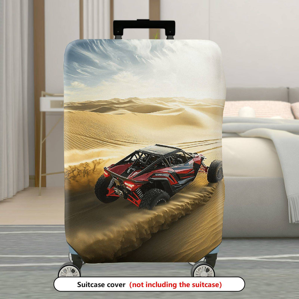1-Piece Desert Racing Car Adventure Landscape Luggage  Suitcase Luggage Cover, Stretch Protective Sleeve