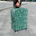 1-Piece Snowflakes Christmas Winter Holiday Festive  Suitcase Luggage Cover, Stretch Protective Sleeve