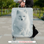 1-Piece Arctic Fox Snow Winter Nature Pine  Suitcase Luggage Cover, Stretch Protective Sleeve
