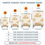 1-Piece Cute Deer Mushroom Star Grass Pastoral  Suitcase Luggage Cover, Stretch Protective Sleeve