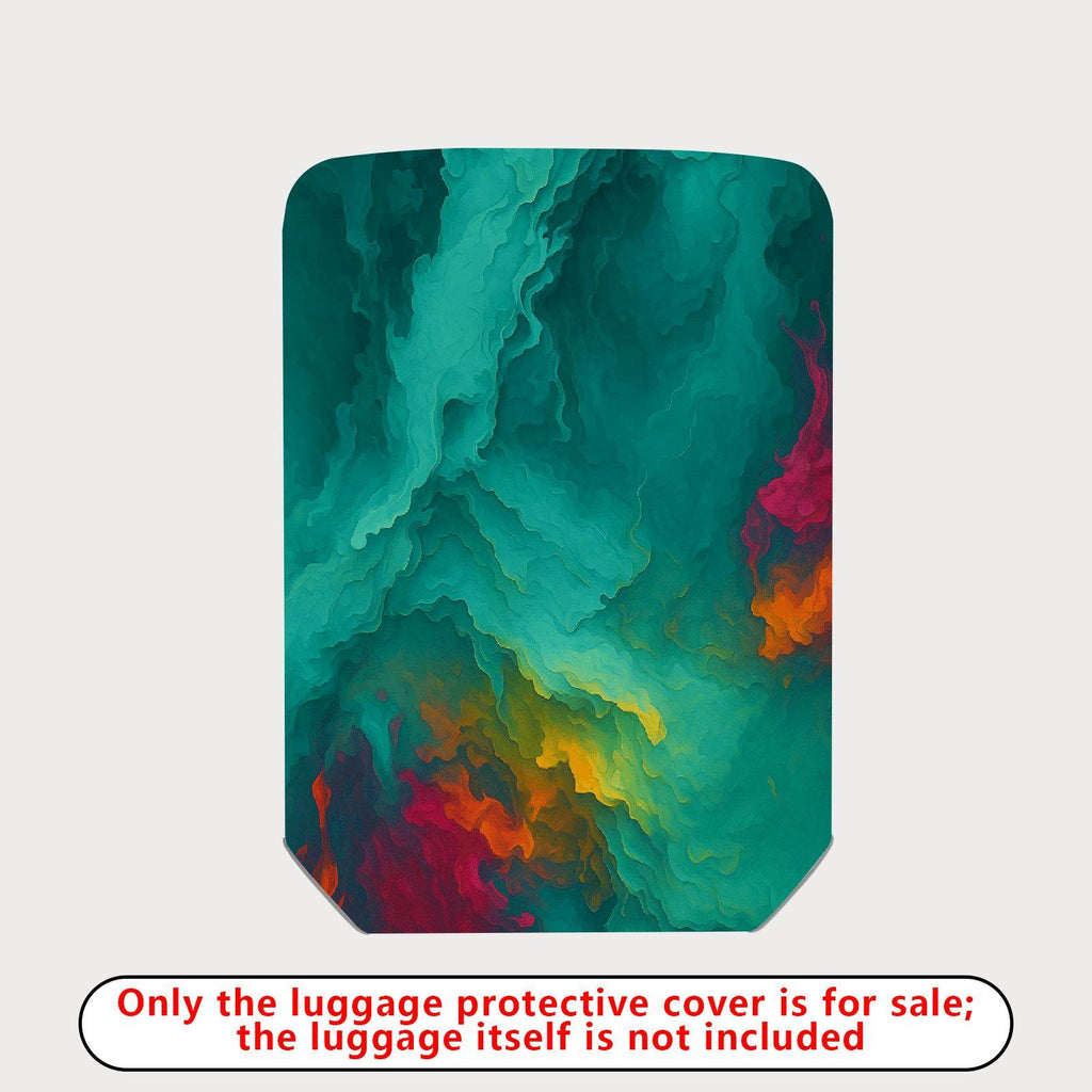 1-Piece Abstract Multicolor Artistic Vivid Vibrant Colorful  Suitcase Luggage Cover, Stretch Protective Sleeve