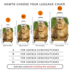 1-Piece Prairie Dog Animal Hug Cute Wildlife Nature Love  Suitcase Luggage Cover, Stretch Protective Sleeve