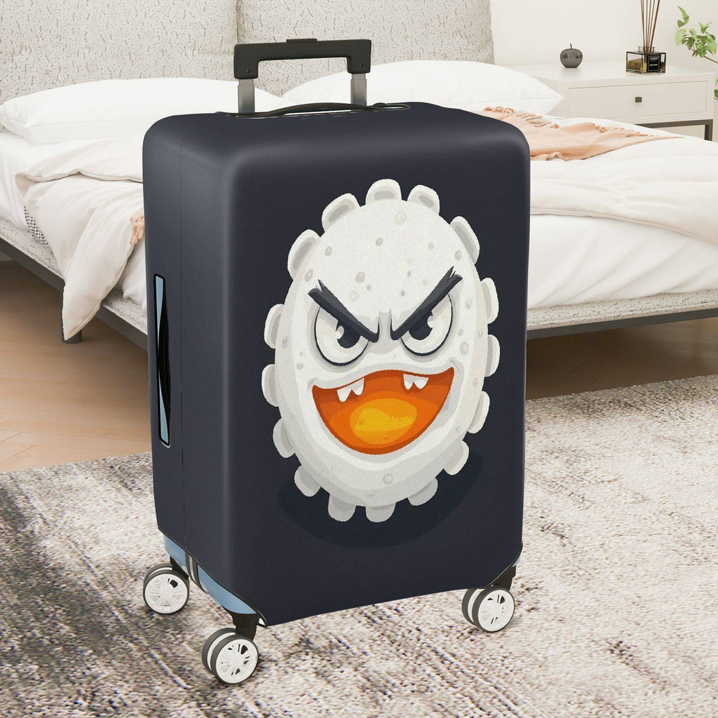 1-Piece Angry Face Humorous  Quirky Fun  Suitcase Luggage Cover, Stretch Protective Sleeve
