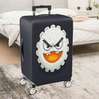 1-Piece Angry Face Humorous  Quirky Fun  Suitcase Luggage Cover, Stretch Protective Sleeve