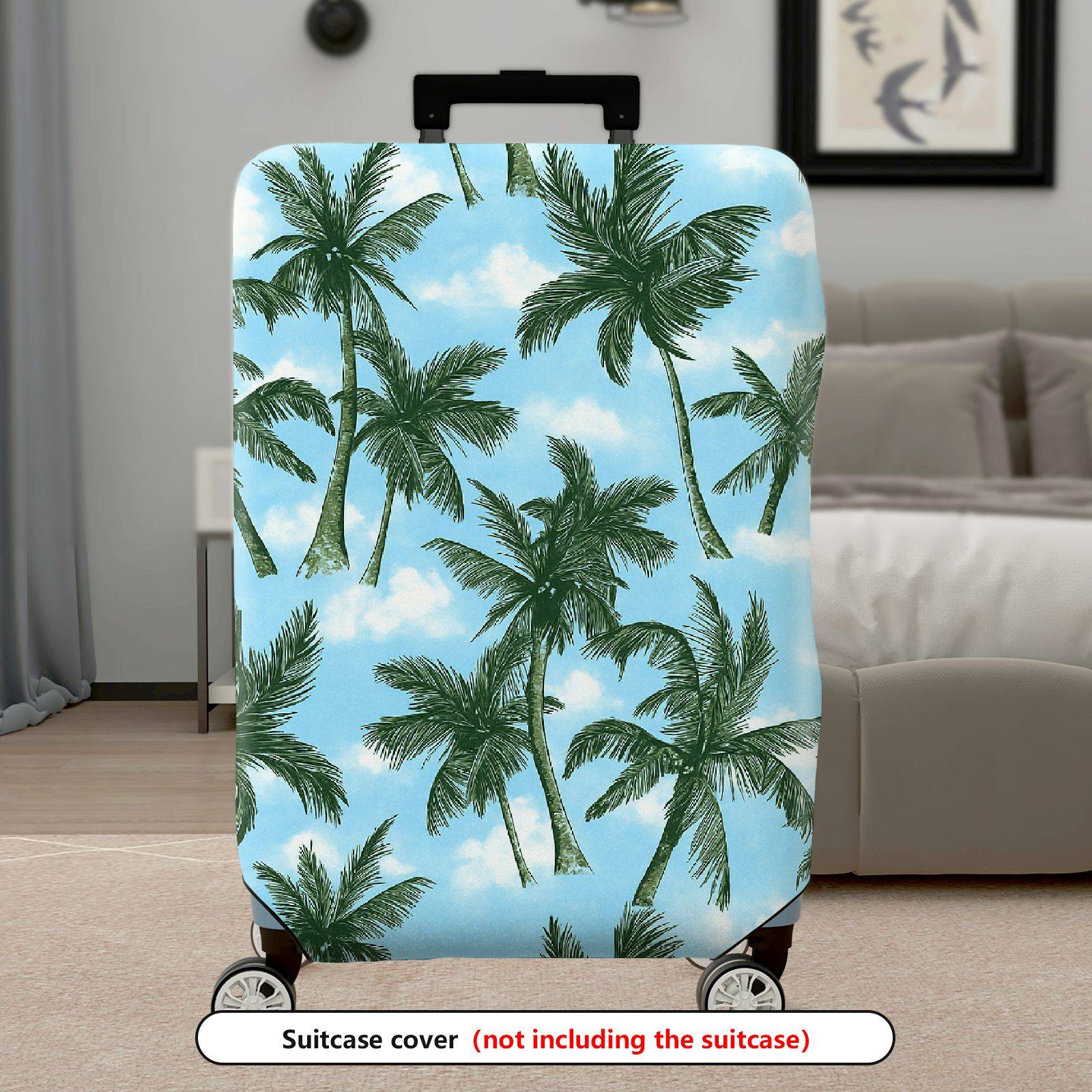1-Piece Tropical Palm Trees Sky Print Travel Holiday Nature  Suitcase Luggage Cover, Stretch Protective Sleeve