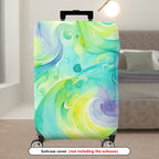 1-Piece Abstract Colorful Artistic Swirl Watercolor Pattern  Suitcase Luggage Cover, Stretch Protective Sleeve